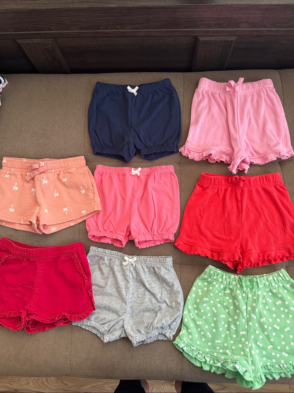 Toddler Girls' Assorted Color Cotton Shorts Bundle
